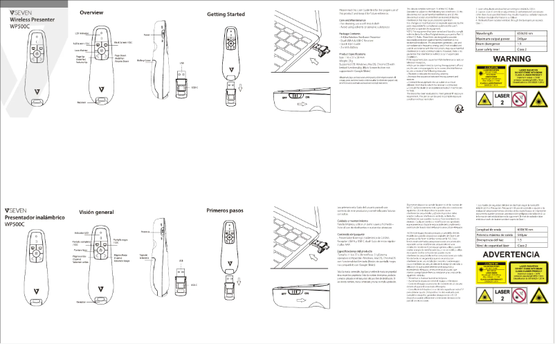 Page 1 de la notice Manuel utilisateur V7 WP500C