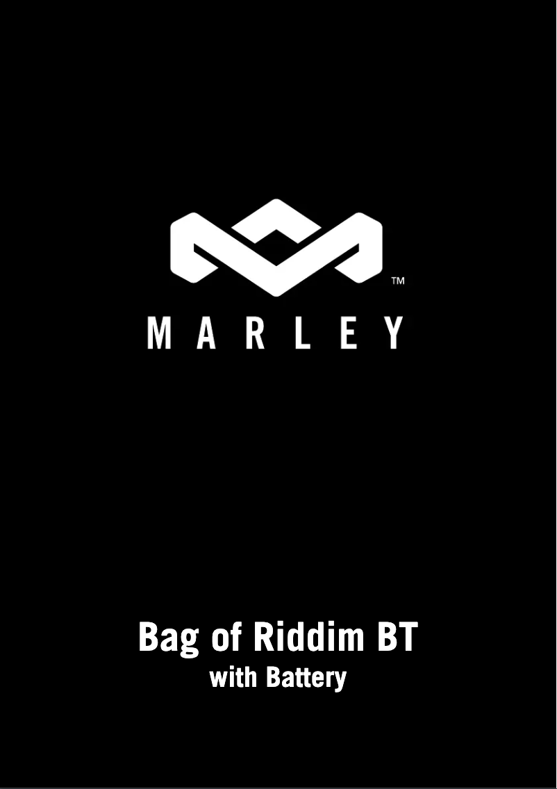 Page 1 of the manual User Manual House of Marley Bag of Riddim BT EM-JA010