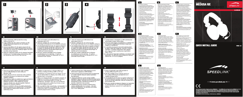 Page 1 de la notice Manuel utilisateur Speed-Link Medusa NX SL-8795