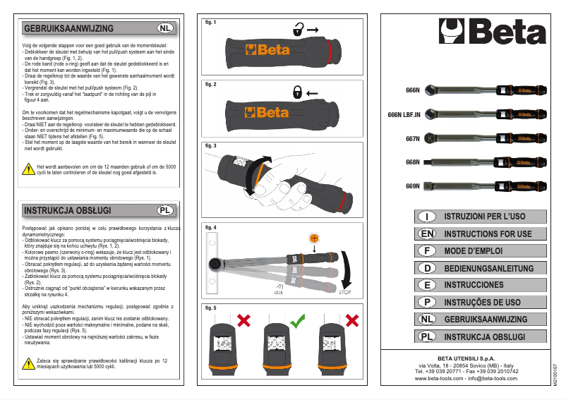 Page n°1 - Manuel utilisateur Beta 668N