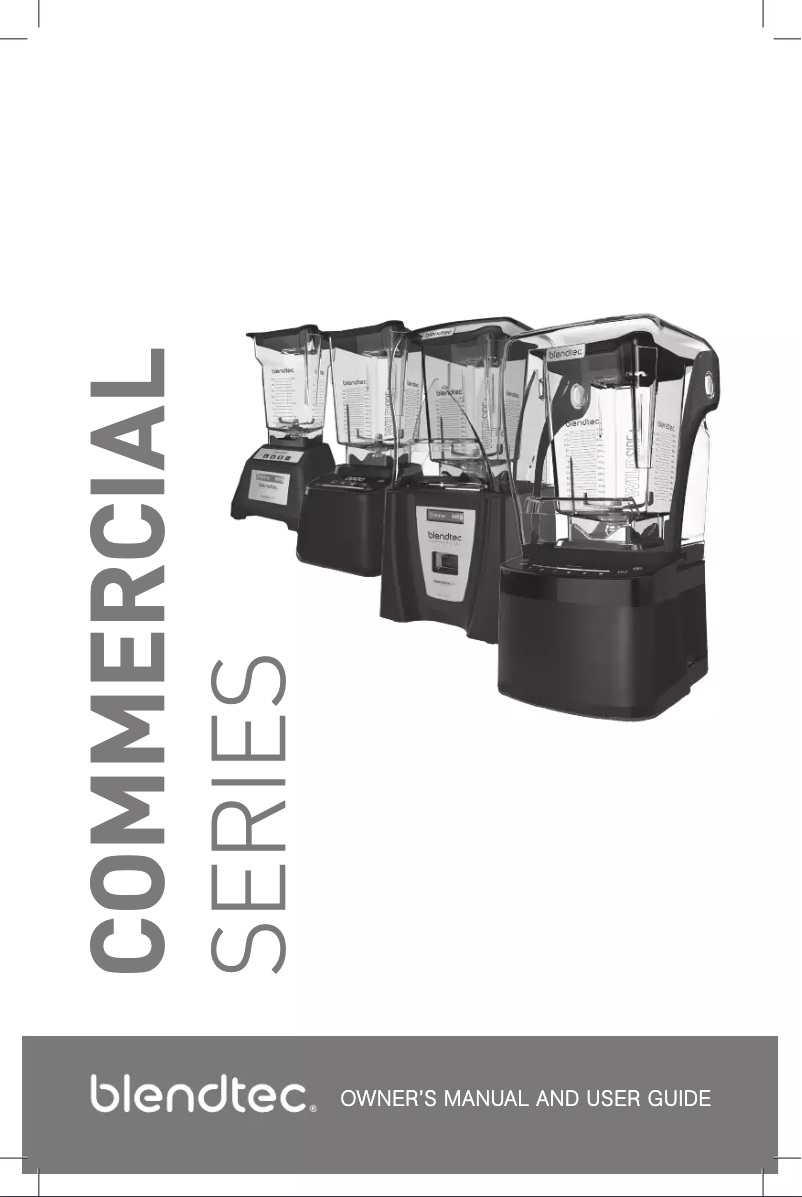 Page n°1 - Manuel utilisateur Blendtec Stealth 875