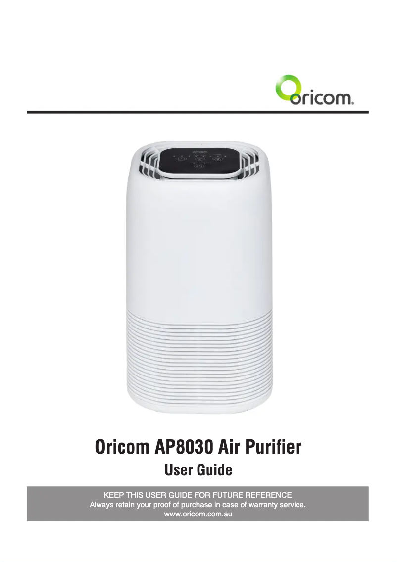 Page 1 de la notice Manuel utilisateur Oricom AP8030