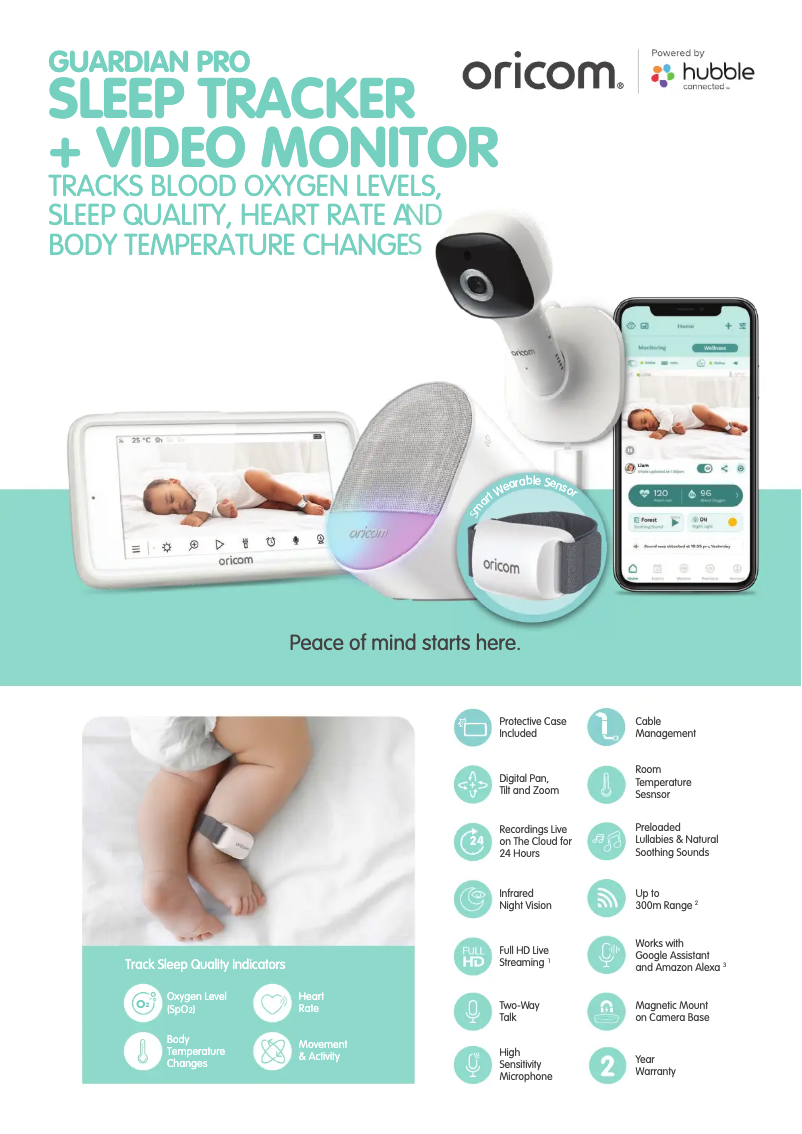 Page 1 de la notice Fiche technique Oricom OBHGPRO