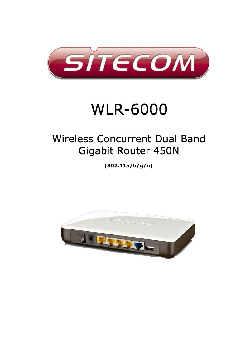 Page n°1 - Manuel utilisateur Sitecom WLR-6000