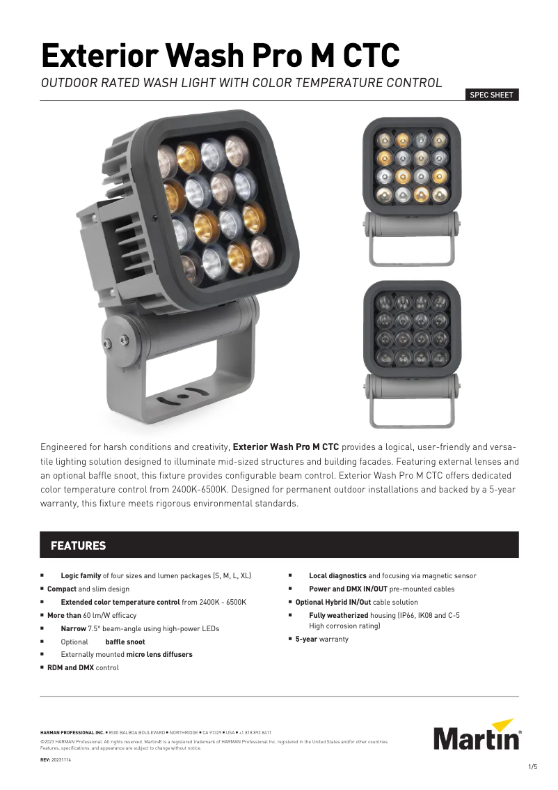 Image de la première page du manuel de l'appareil Exterior Wash Pro M CTC
