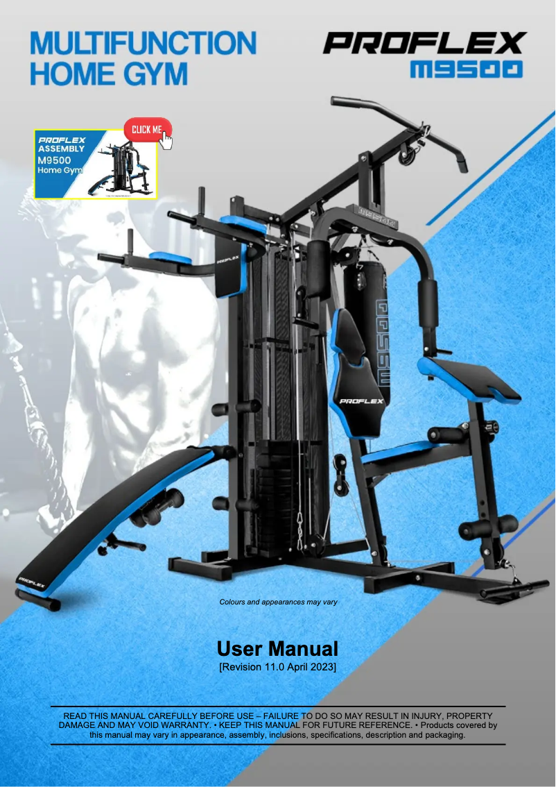 Page 1 de la notice Manuel utilisateur Proflex M9500