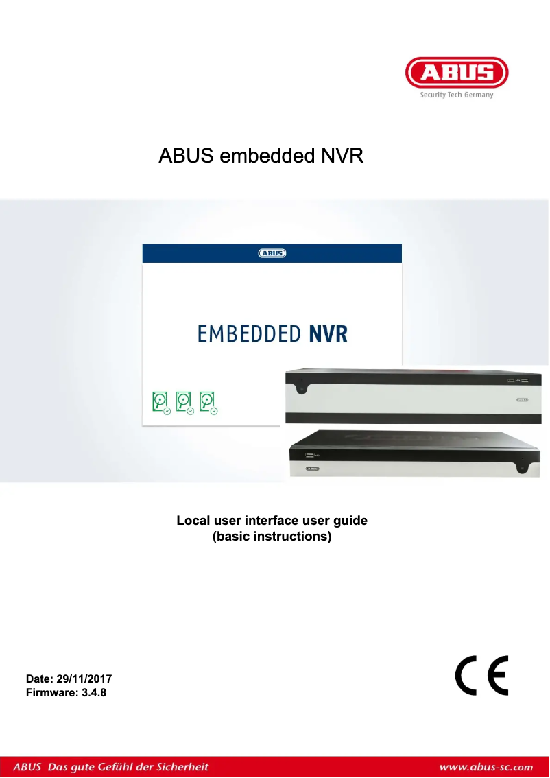Page n°1 - Manuel utilisateur Abus NVR10010