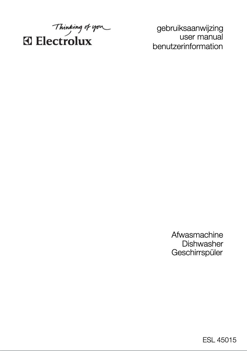 Page n°1 - Manuel utilisateur Electrolux ESL45015