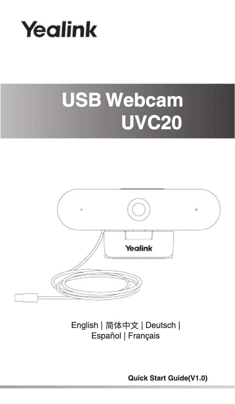 Page n°1 - Guide de démarrage rapide Yealink UVC20