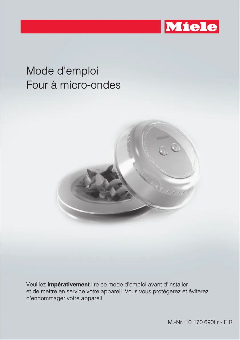 Page 1 de la notice Manuel utilisateur Miele M6260TC