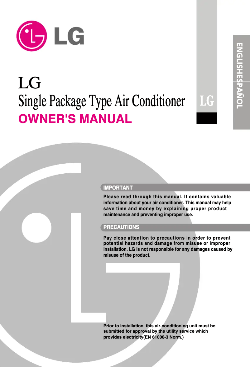 Page 1 de la notice Manuel utilisateur LG TK-C0488HA0