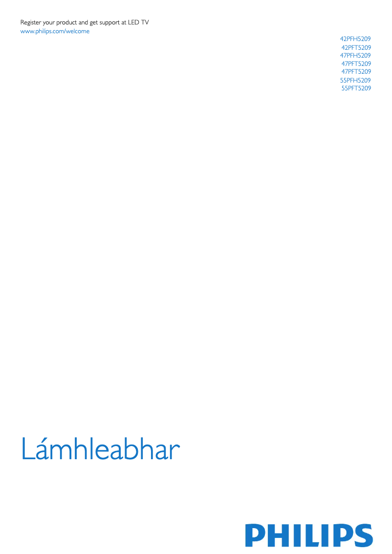 Page n°1 - Manuel utilisateur Philips 47PFK5209