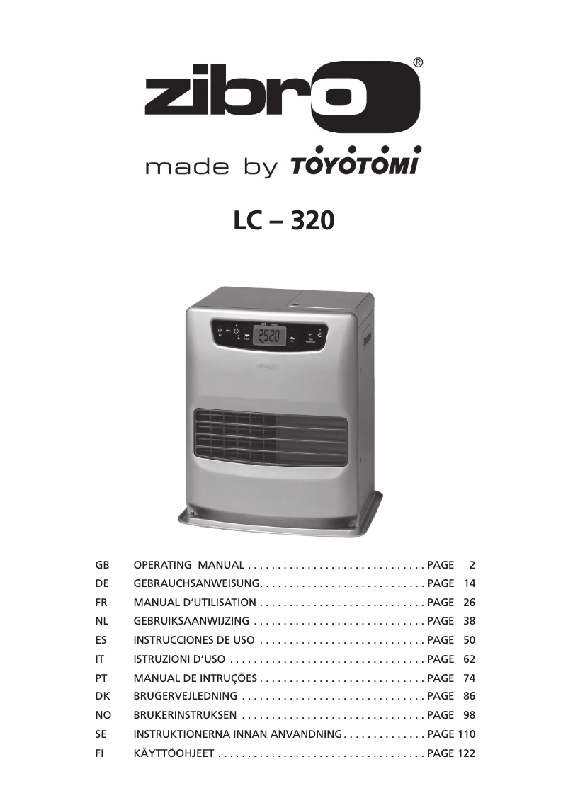 Page 1 de la notice Manuel utilisateur Zibro LC 320