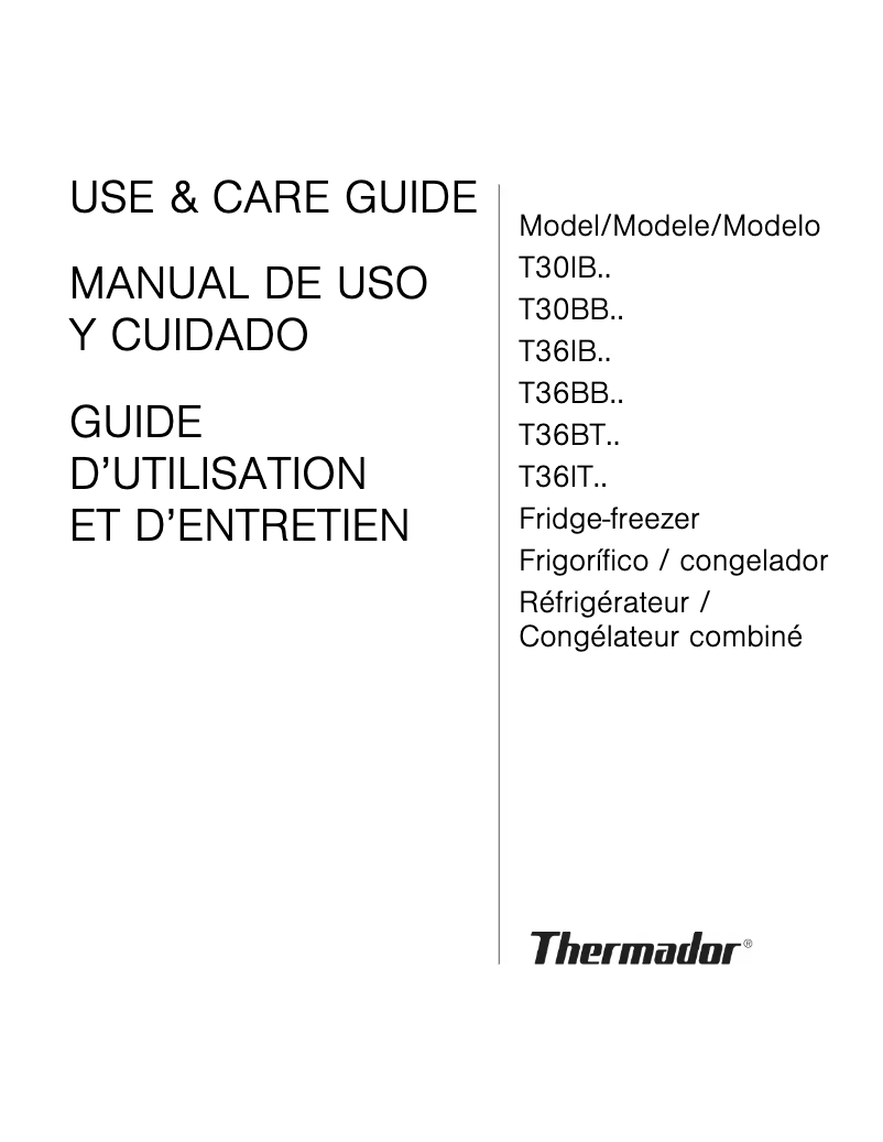 Page 1 de la notice Manuel utilisateur Thermador T36BT810NS