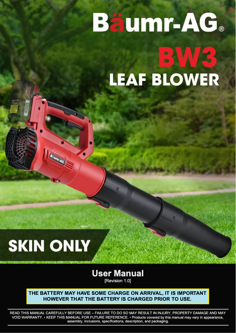 Página 1 del manual Manual de usuario Baumr-AG BW3