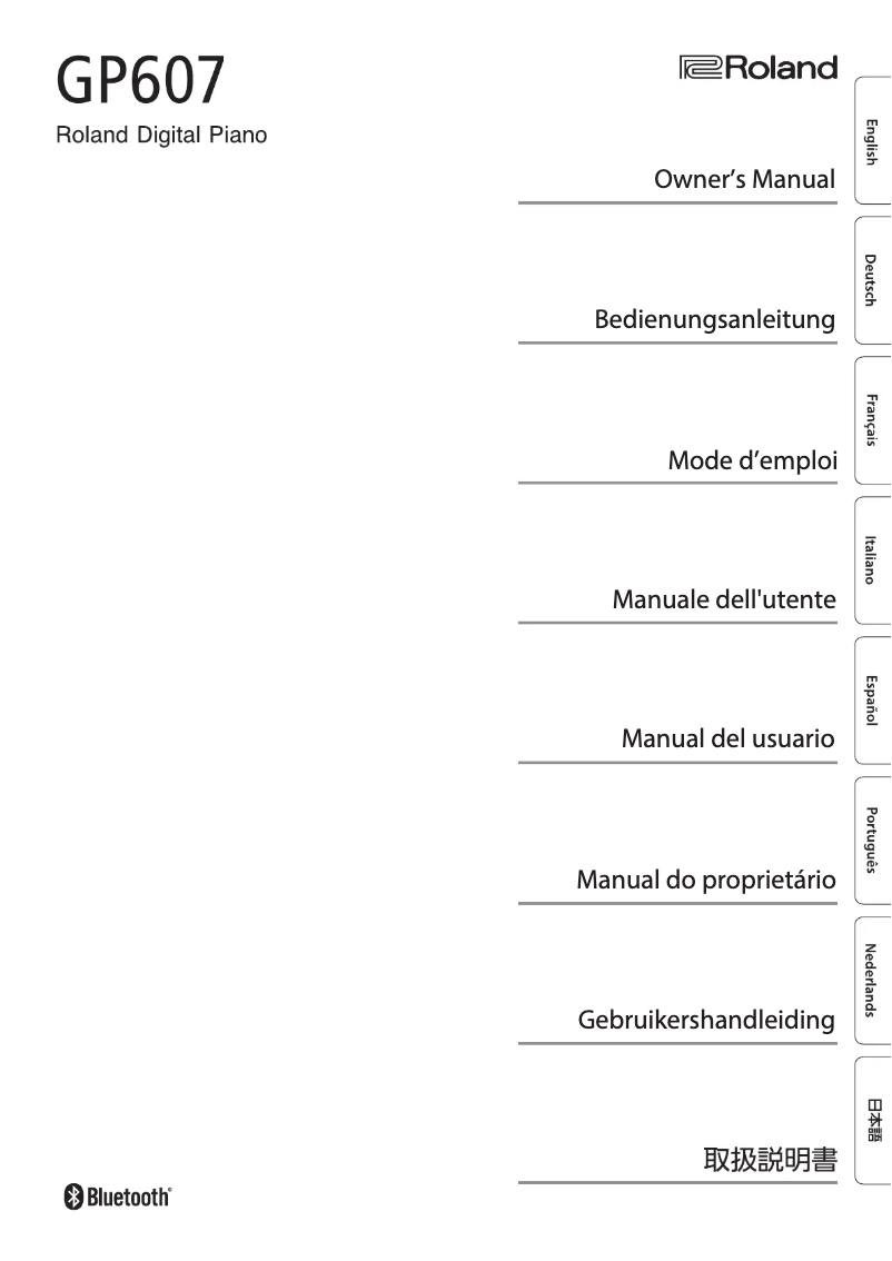 Page 1 de la notice Manuel utilisateur Roland GP607-PE
