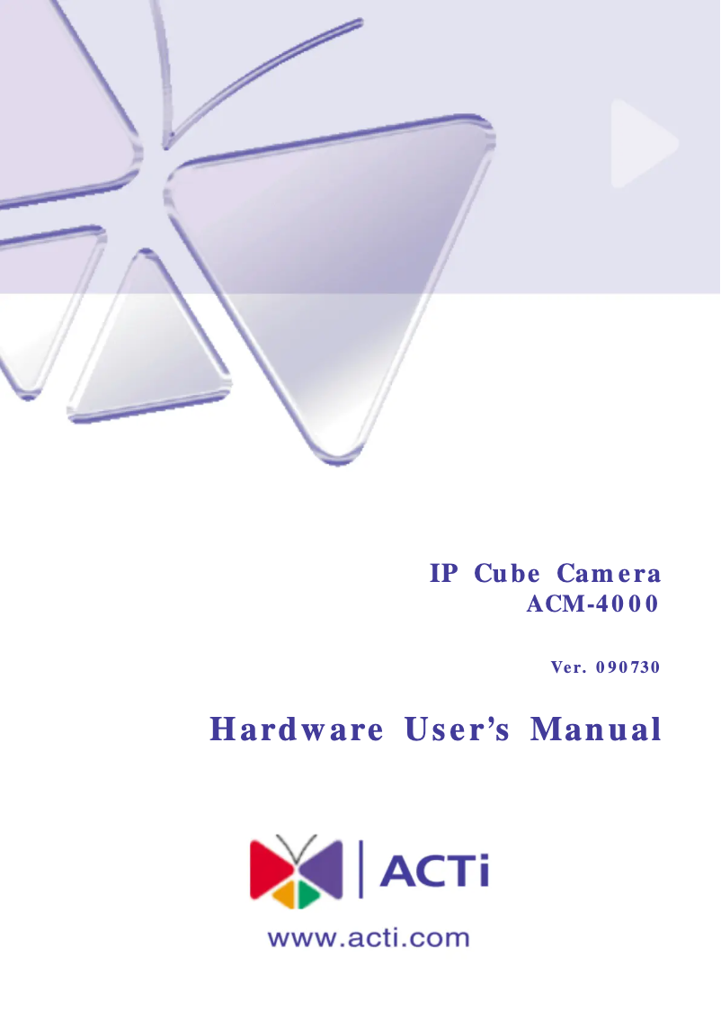 Image de la première page du manuel de l'appareil ACM-4000