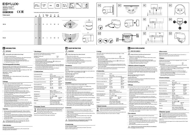 Image de la première page du manuel de l'appareil MD 200