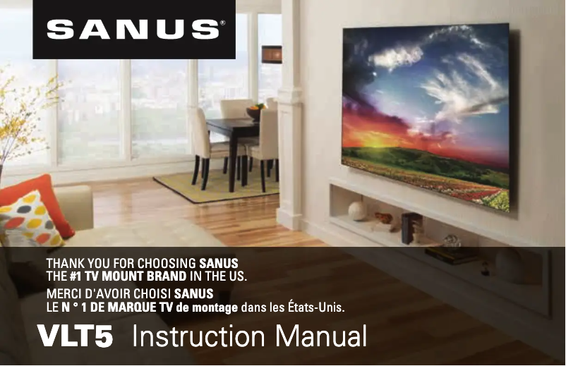 Page 1 de la notice Guide d'installation Sanus VLT5