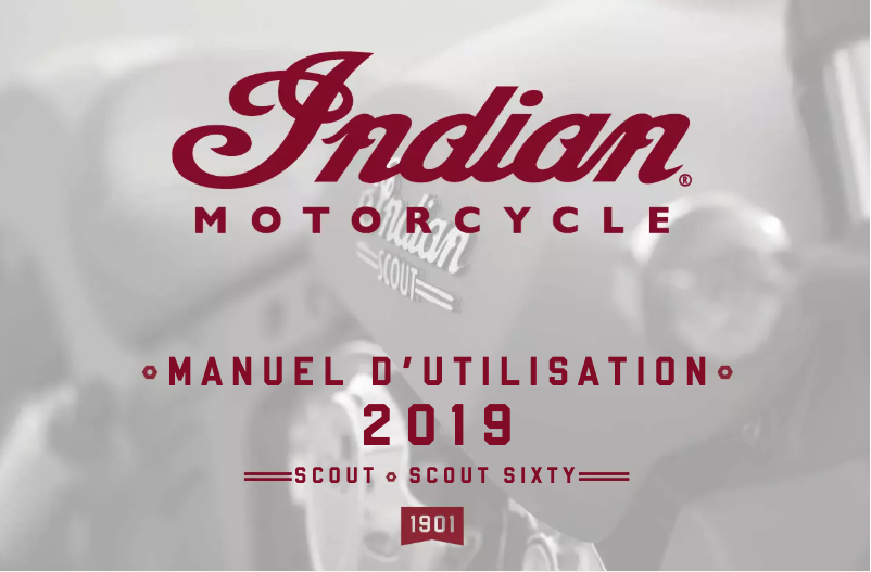 Page 1 de la notice Manuel utilisateur Indian Scout Sixty (2019)
