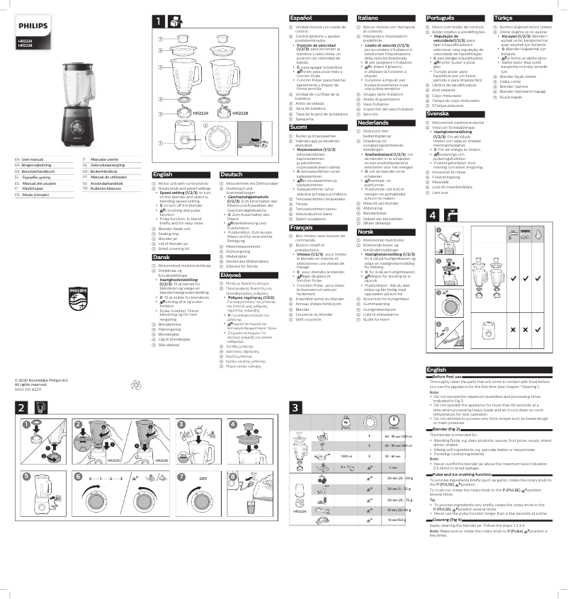 Page n°1 - Manuel utilisateur Philips HR2228