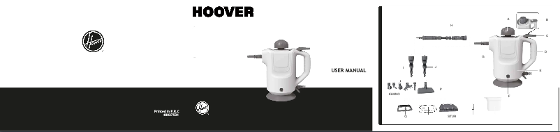 Page 1 de la notice Mode d'emploi Hoover SteamJet Handy SGE1000 001