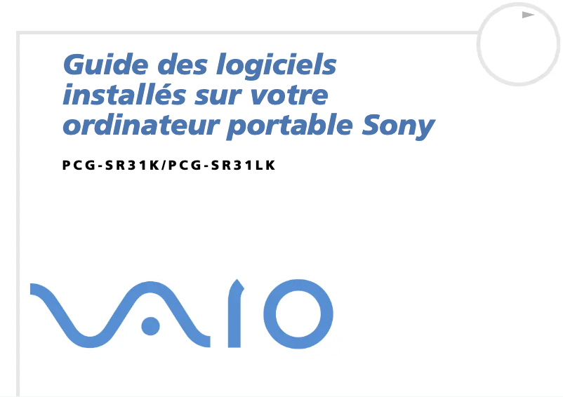 Página 1 del manual Manual de usuario Sony Vaio PCG-SR31K