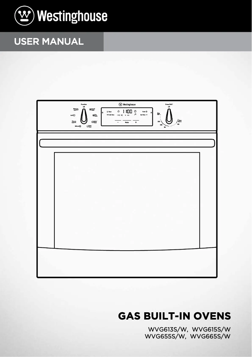 Page 1 de la notice Manuel utilisateur Westinghouse WVG613SLPG
