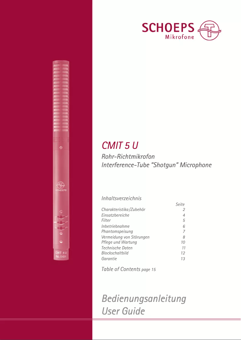 Image de la première page du manuel de l'appareil CMIT 5U