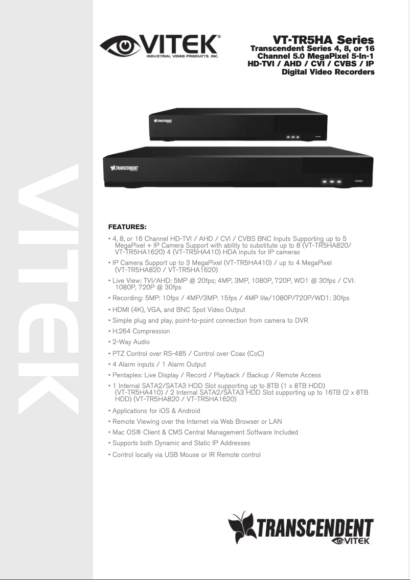 Page 1 de la notice Manuel utilisateur Vitek VT-TR5HA410