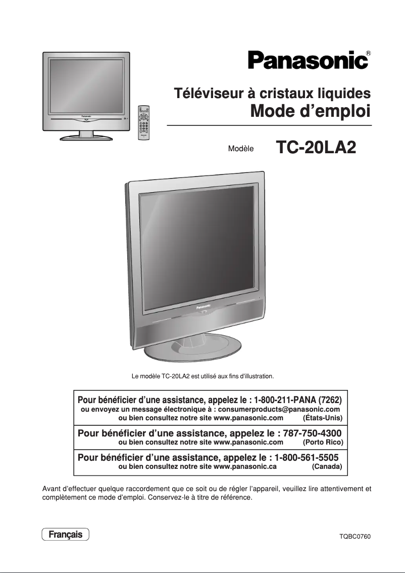 Image de la première page du manuel de l'appareil TC-20LA2