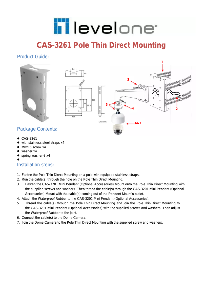 Page 1 de la notice Manuel utilisateur LevelOne CAS-3261