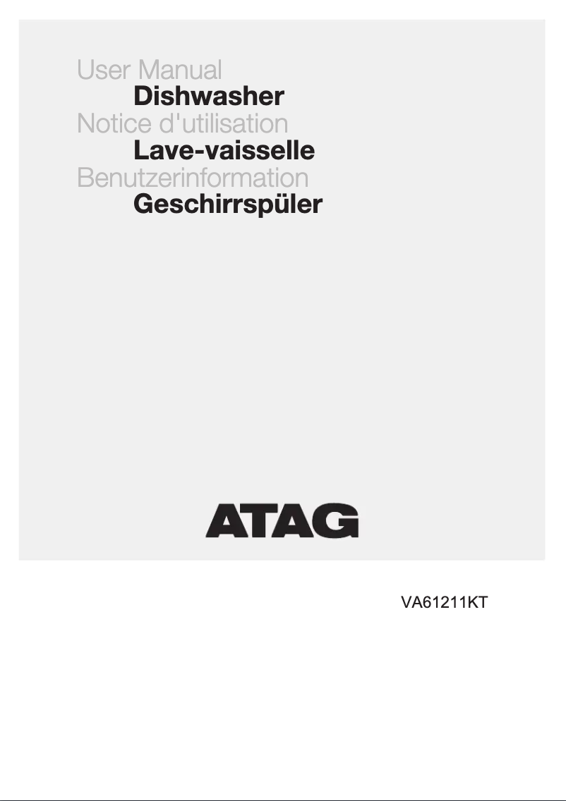 Page 1 de la notice Manuel utilisateur Atag VA61211KT