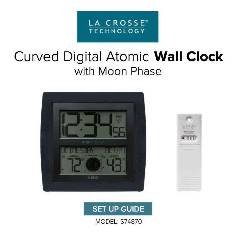 Page 1 de la notice Manuel utilisateur La Crosse Technology S74870