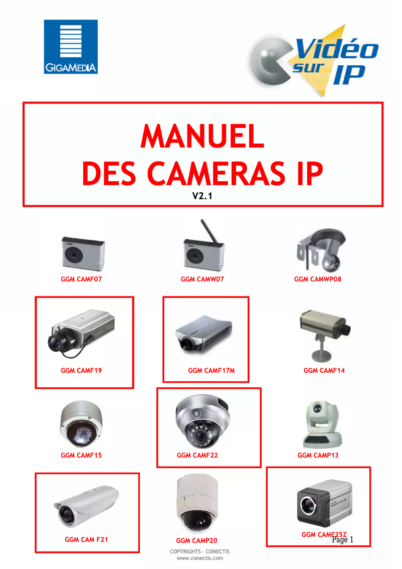 Page n°1 - Manuel utilisateur GigaMedia GGM CAMF25Z