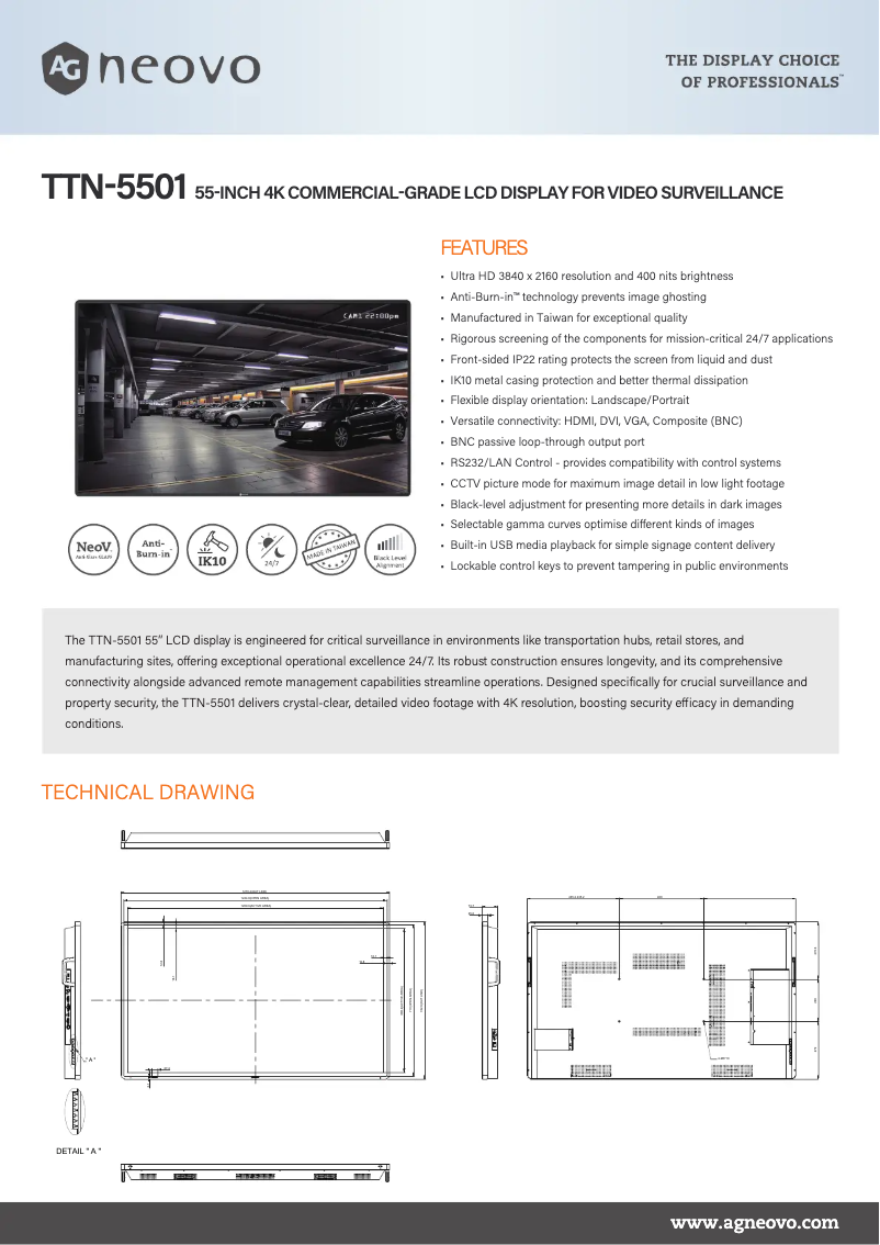 Image de la première page du manuel de l'appareil TTN-5501