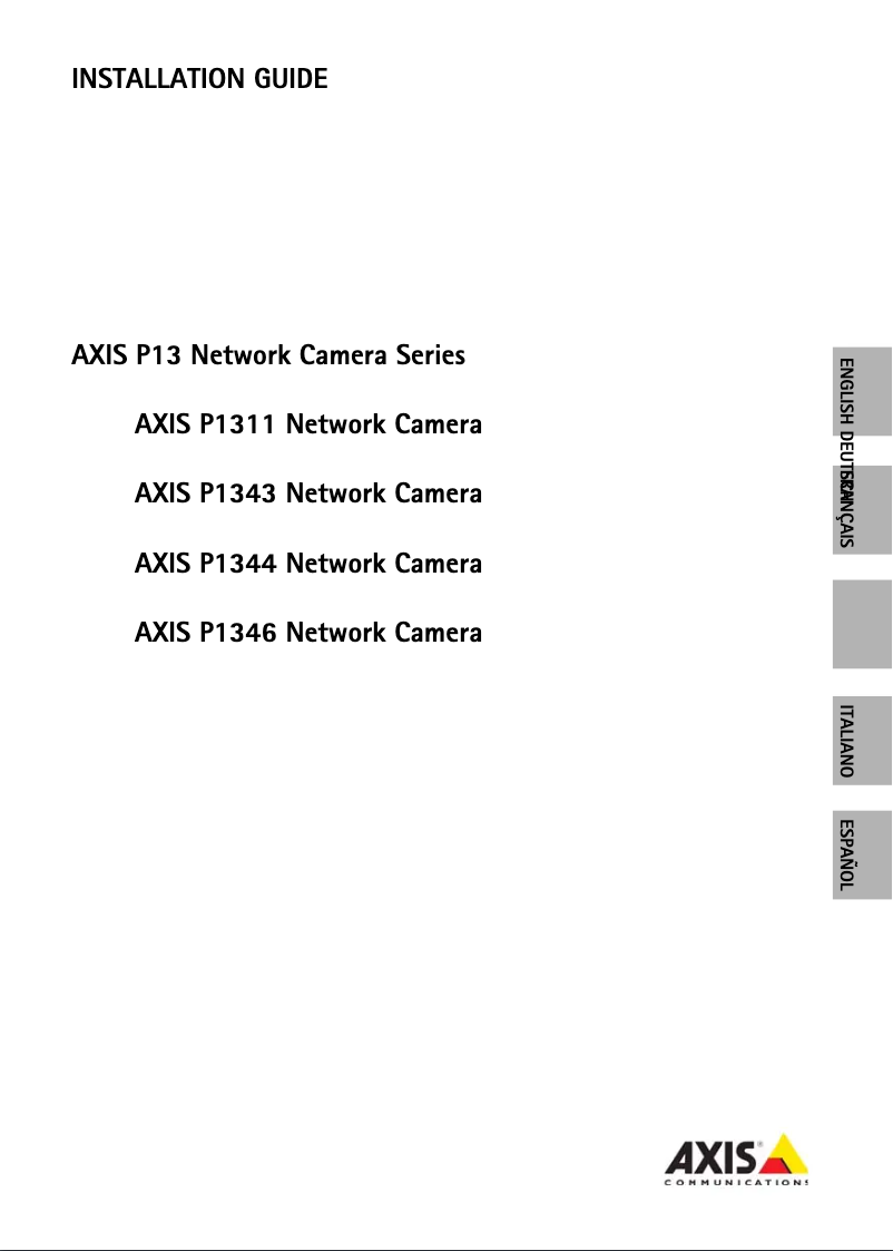Page 1 de la notice Manuel utilisateur Axis P1344 Network Camera
