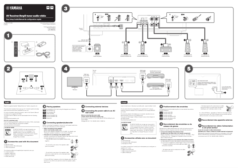 Image de la première page du manuel de l'appareil RX-V381