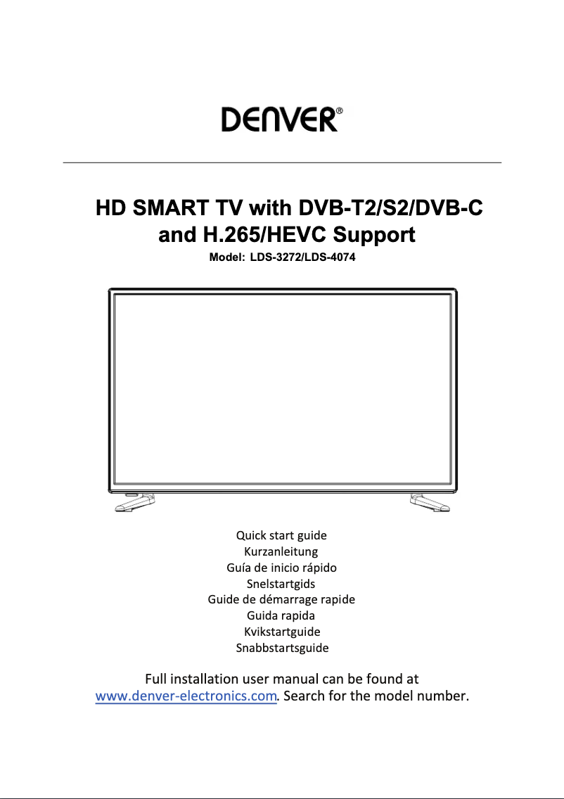 Página 1 del manual Manual de usuario Denver LDS-3272