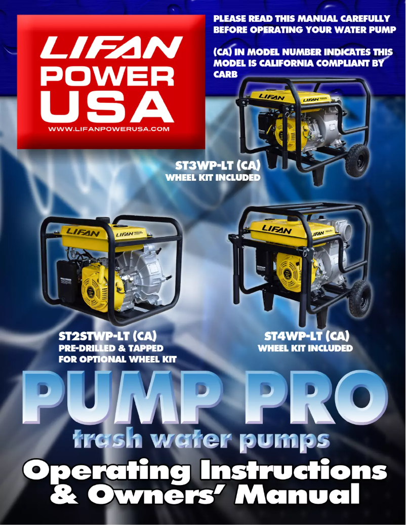 Image de la première page du manuel de l'appareil ST4TWP-LT