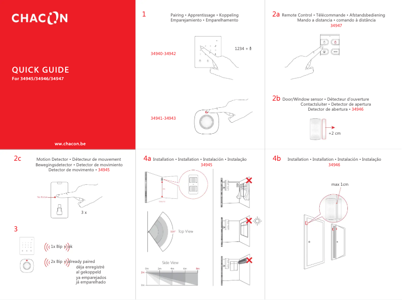 Page 1 de la notice Manuel utilisateur Chacon 34947