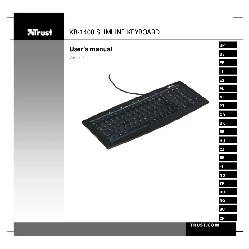 Image de la première page du manuel de l'appareil KB-1400S