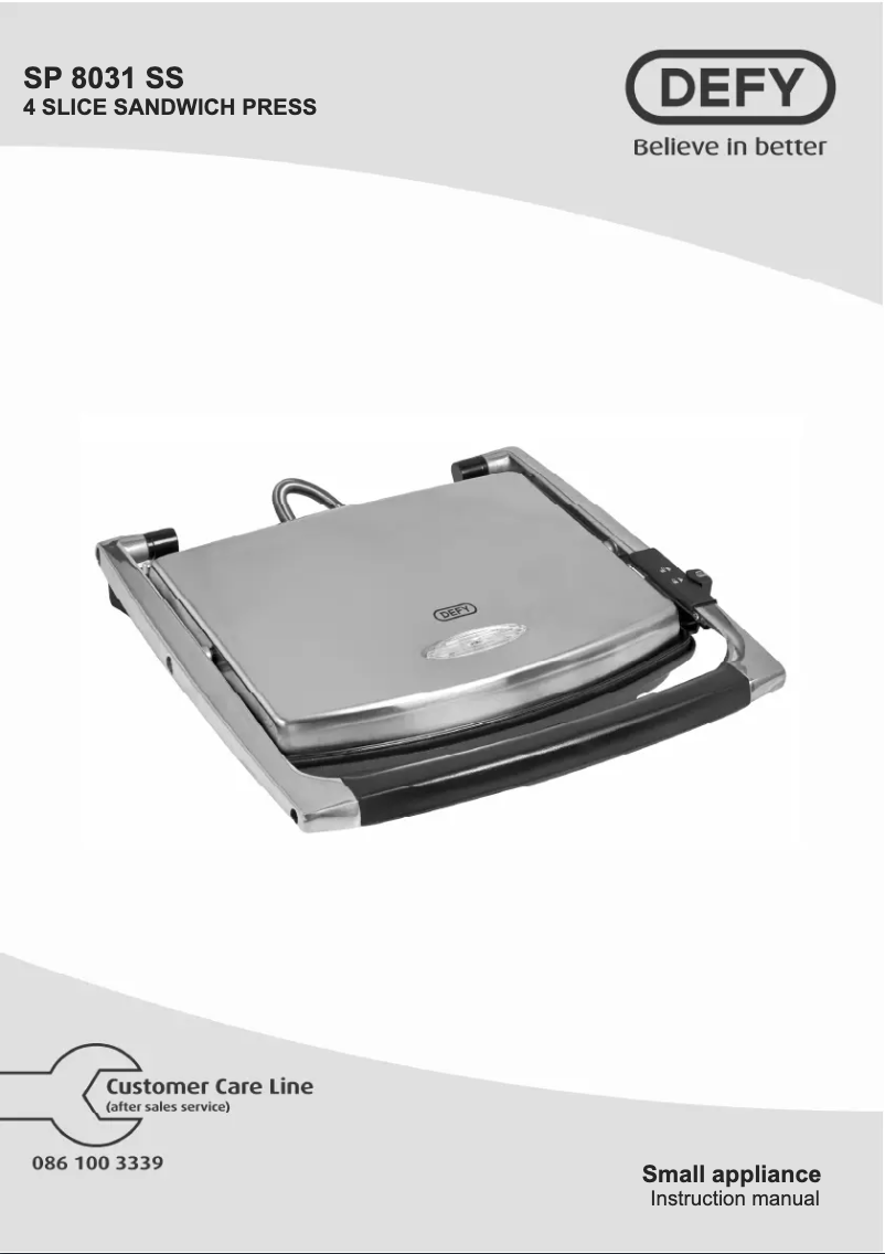 Página 1 del manual Manual de usuario Defy SP 8031 SS