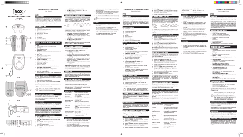 Page n°1 - Manuel utilisateur Irox PE-SOS