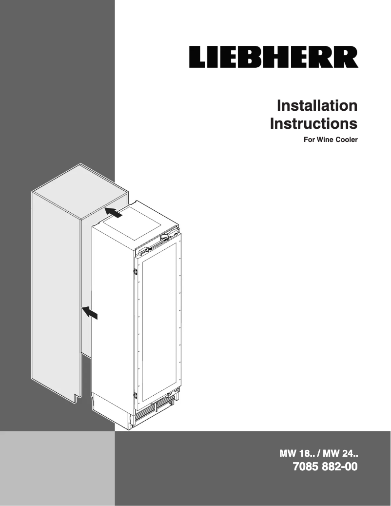 Page 1 de la notice Guide d'installation Liebherr MW1801
