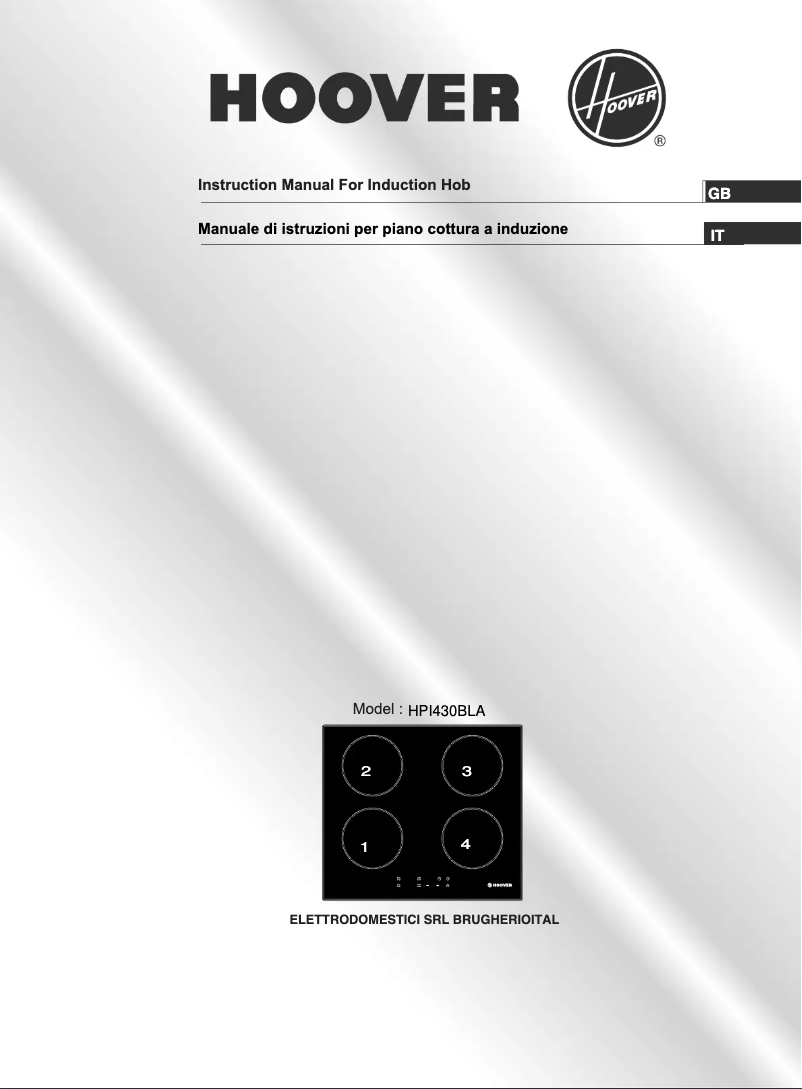 Page n°1 - Manuel utilisateur Hoover HPI430BLA