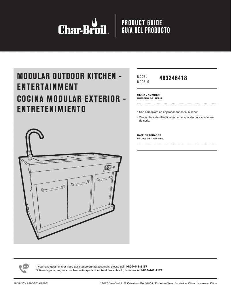 Page 1 de la notice Manuel utilisateur Char-Broil Medallion 463246418