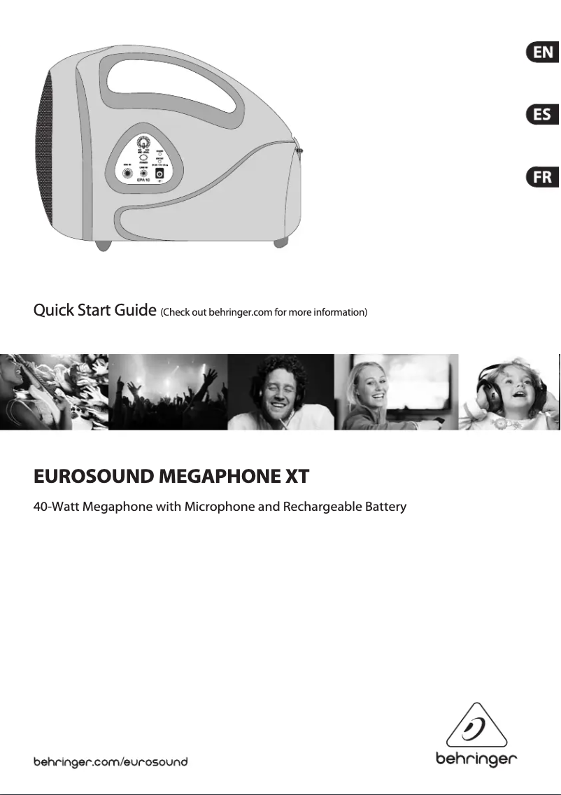 Image de la première page du manuel de l'appareil Eurosound Megaphone XT