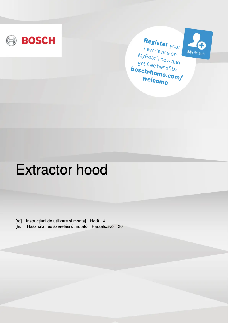 Page 1 of the manual Installation Guide Bosch DWK67CM60