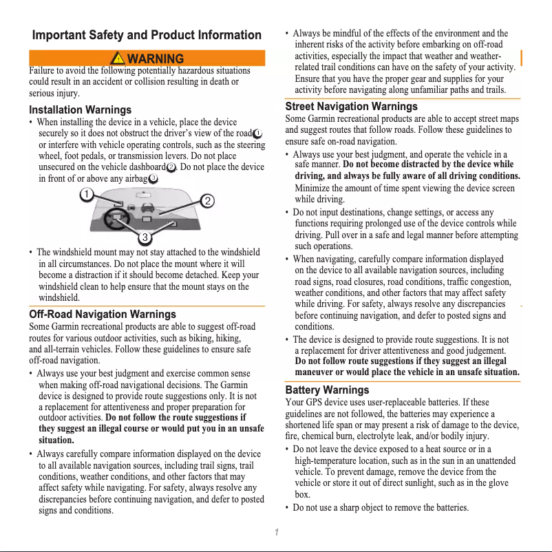 Image de la première page du manuel de l'appareil Rino 610